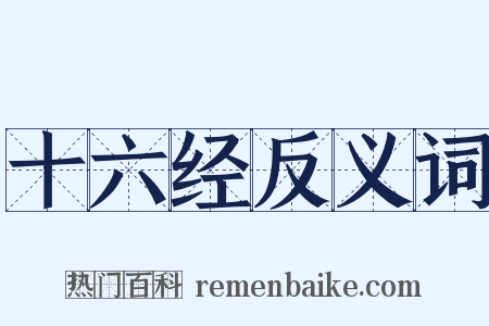 十六经反义词是什么意思的图片
